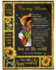 [Customized] To My Mom Your Are The World Sunflower African-American| Cozy Premium Fleece Sherpa Woven Blanket