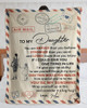 [Customized] Air Mail Letter To Daughter From Mom| Cozy Premium Fleece Sherpa Woven Blanket