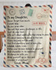 [Customized] Love Letter To Daughter From Mom| Cozy Premium Fleece Sherpa Woven Blanket