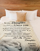 [Customized] To My Precious Daughter From Mom| Cozy Premium Fleece Sherpa Woven Blanket