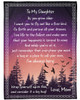 [Customized] To My Daughter I'm Always Here Love From Mom| Cozy Premium Fleece Sherpa Woven Blanket