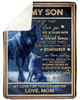 To My Amazing Son Love From Mom Lions| Cozy Premium Fleece Sherpa Woven Blanket