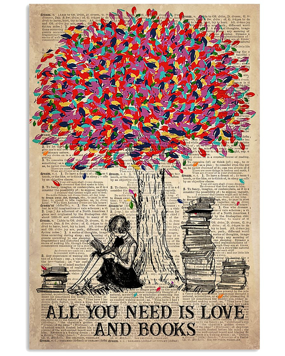 Book All You Need Is Love | Best gift for readers | Print Poster Wall Art Home Decor