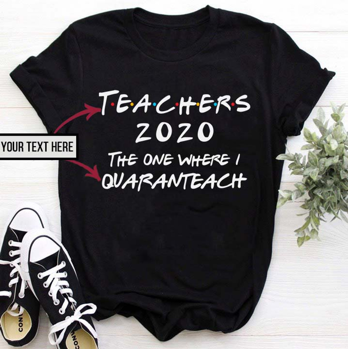 [Customized] [Careers] Teachers 2020 The one where I Quarantech Short Sleeve T-shirt | For Men and Women | Gifteland