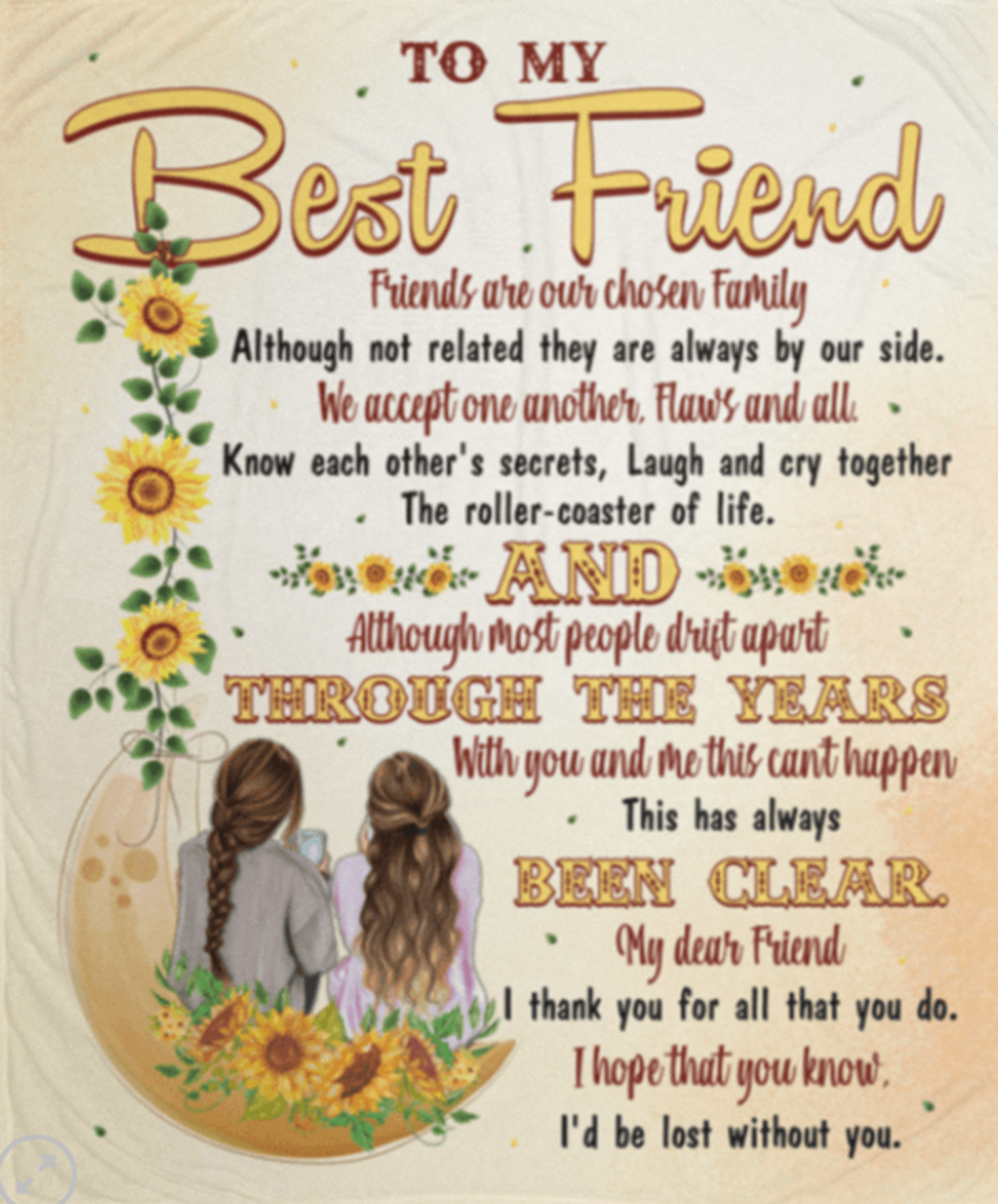 To my best friend Sunflower | Cozy Premium Fleece Sherpa Woven Blanket