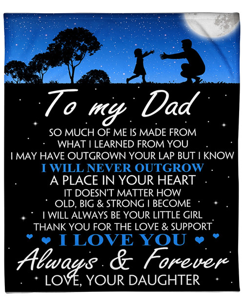 [Customized] To my Dad Love you always and forever| Cozy Premium Fleece Sherpa Woven Blanket