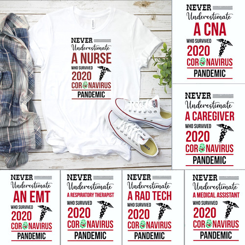 [Customized] Frontline Health Worker Never underestimate Short Sleeve T-shirt | For Men and Women | Gifteland