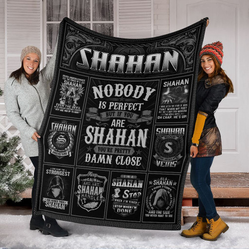 Customized [Name] Nobody is Perfect| Cozy Premium Fleece Sherpa Woven Blanket