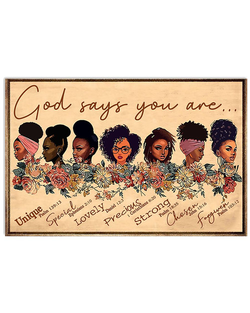 [Customized] God says you are Girls| Print Poster Wall Art Home Decor