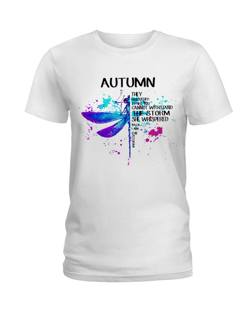 Autumn The Storm Dragonfly Short Sleeve T-shirt | For Men and Women | Gifteland.com