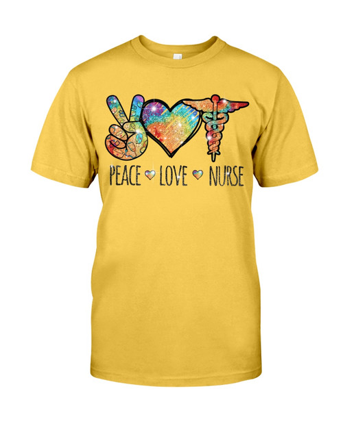 Peace Love Nurse Short Sleeve T-shirt | For Men and Women | Gifteland.com
