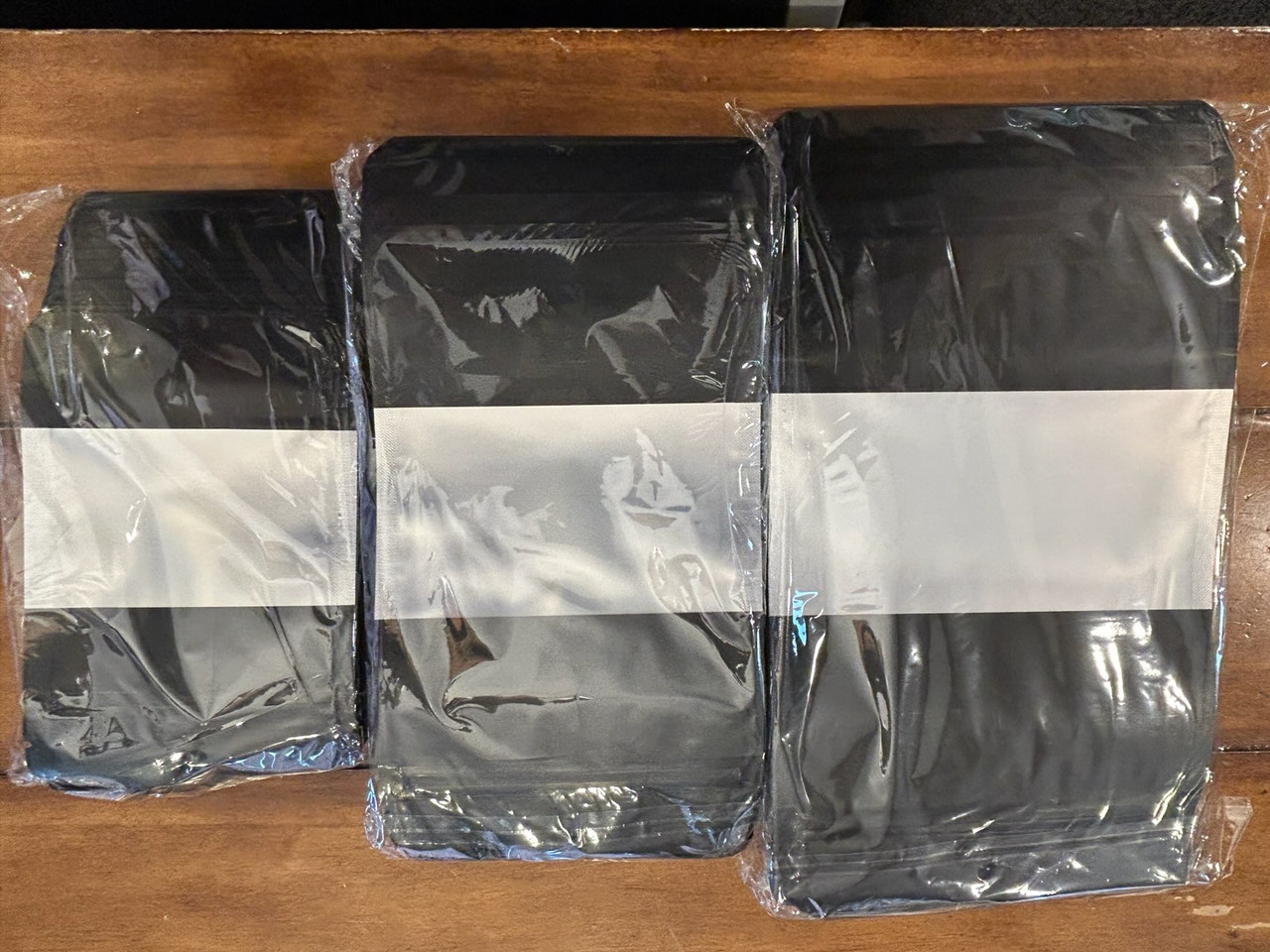 Matte Black, Window Front with Hang Hole 5 Mil Mylar Bags (New 