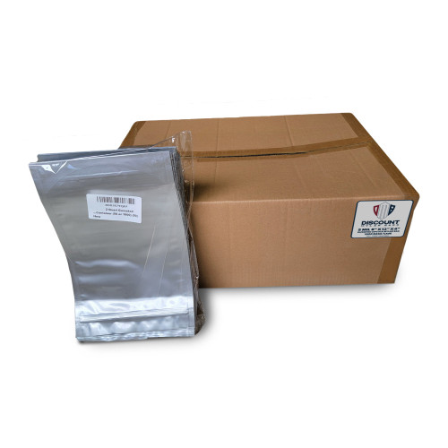 Shipping Case - (400) 5 Mil (Per Side) 8"x12"x4" 2 Quart Gusset Zip Seal Mylar® Bag