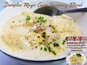 Chicken & Dumplins made with Creative Cajun Cooking's Dumplin' Magic Cajun Seasoning Blend Chicken & Dumplins made with Creative Cajun Cooking's Dumplin' Magic Cajun Seasoning Blend