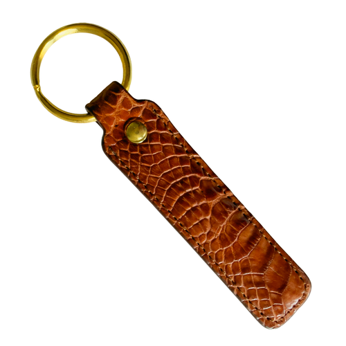 Genuine Alligator Leather Key Fob – Bayou Cognac