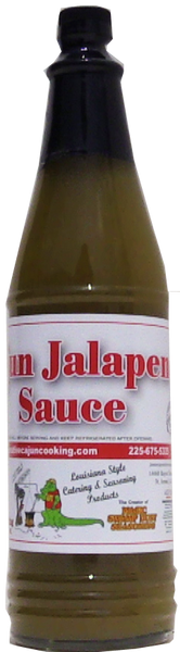 Shake it, spread it, and enjoy a great Cajun Jalapeno Sauce on all your meals.
