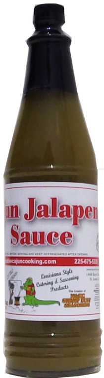 Shake it, spread it, and enjoy a great Cajun Jalapeno Sauce on all your meals.