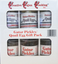 These two Famously great tasting Pickles and Pickled Quail Eggs are together in bulk.  If you were to go to the store and buy just one each, when you finally get home you will have to go back to the store and get you some more.  It has happened before many times.  