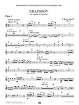 Rachmaninov Rapsodie on a theme of Paganini Op.43 Set of Parts sheet music
