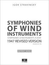 Stravinsky: Symphonies of Wind Instruments 1947, Score and Parts