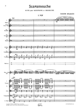 Milhaud: Scaramouche for Alto Sax and Orchestra, Full Score and Set of orchestral parts