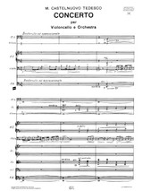 Castelnuovo-Tedesco Cello Concerto in G minor full score and orchestral parts