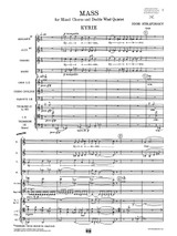 Stravinsky: Mass for Children's Chorus, Male Chorus and Wind Ensemble full score, orchestra parts