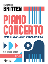 Britten Piano Concerto Op.13 full score, orchestral parts, sheet music
