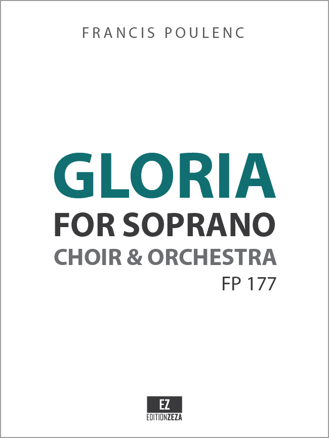 Poulenc: Gloria full score & parts for Soprano, Choir and