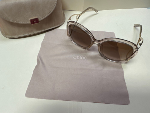 Chloe Callna  Gold & Nude Round Frame Sunglasses/Wmns