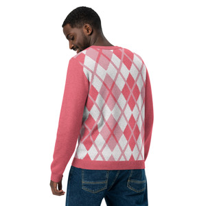 Argyle Knitted Crew Neck Sweater Argyle Knitted Crew Neck Sweater