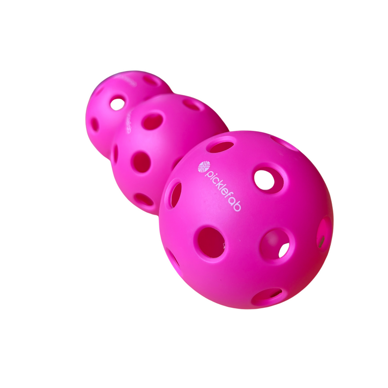 Indoor Injection Molded 26-Hole Pickleballs--Pack of 3