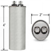 ClimaTek Round Single Run Capacitor 55 MFD 370 440 VAC Volt Replaces Diversitech 45550R