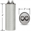 ClimaTek Round Single Run Capacitor 45 MFD 370 440 VAC Volt Replaces Supco CR45x440R