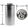 ClimaTek Round Dual Run Capacitor 60 + 10 uf MFD 370 Volt Replaces Packard PRCD6010