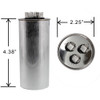 ClimaTek Round Dual Run Capacitor 55 + 7.5 uf MFD 370 Volt Replaces Packard PRCD5575