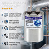 ClimaTek 3 uf 370 / 440 Volt  Oval Capacitor Replaces GE Genteq Capcom 97F5503 Z97F5503 97F5503BX