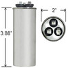 HC98JA037 - ClimaTek 35/7.5 uf MFD 370 Volt Capacitor Replaces Carrier Bryant Payne