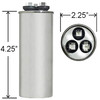 RA2000/37(606+505) - 60/5 uf MFD 370 Volt ClimaTek Capacitor Replaces Amrad