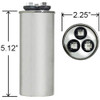 Climatek Run Capacitor 80+7.5 uF MFD 440 Volt Round Fits Carrier P291-8073R