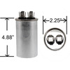 Climatek Motor Run Capacitor 40 uF MFD 440 Volt Round Fits York S1-02423966700