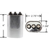 35/5 uf MFD Oval 370 / 440 Volt Capacitor Fits Lennox Armstrong Ducane 39H84