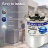 ClimaTek Round Dual Capacitor Replaces Supco CR25+10x370R CR25+10x440R  - 25 + 10 uf MFD 370 440 Volt VAC