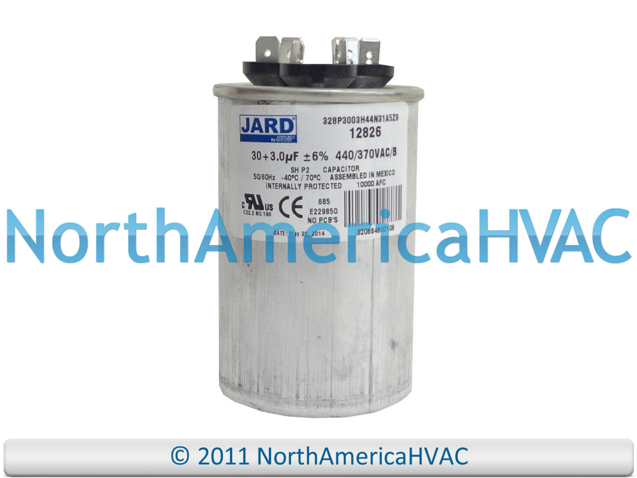 fits Jard # 12715 25 uf MFD 370/440 Volt VAC ClimaTek Round Capacitor 