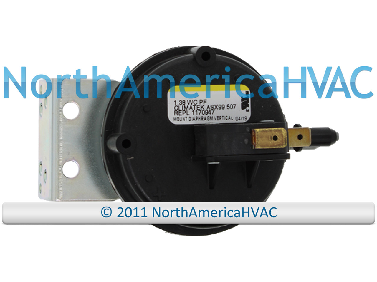 OEM ICP Heil Tempstar Furnace Air Pressure Switch Replaces 1008817  FS6033A-1719 1.38 WC - North America HVAC
