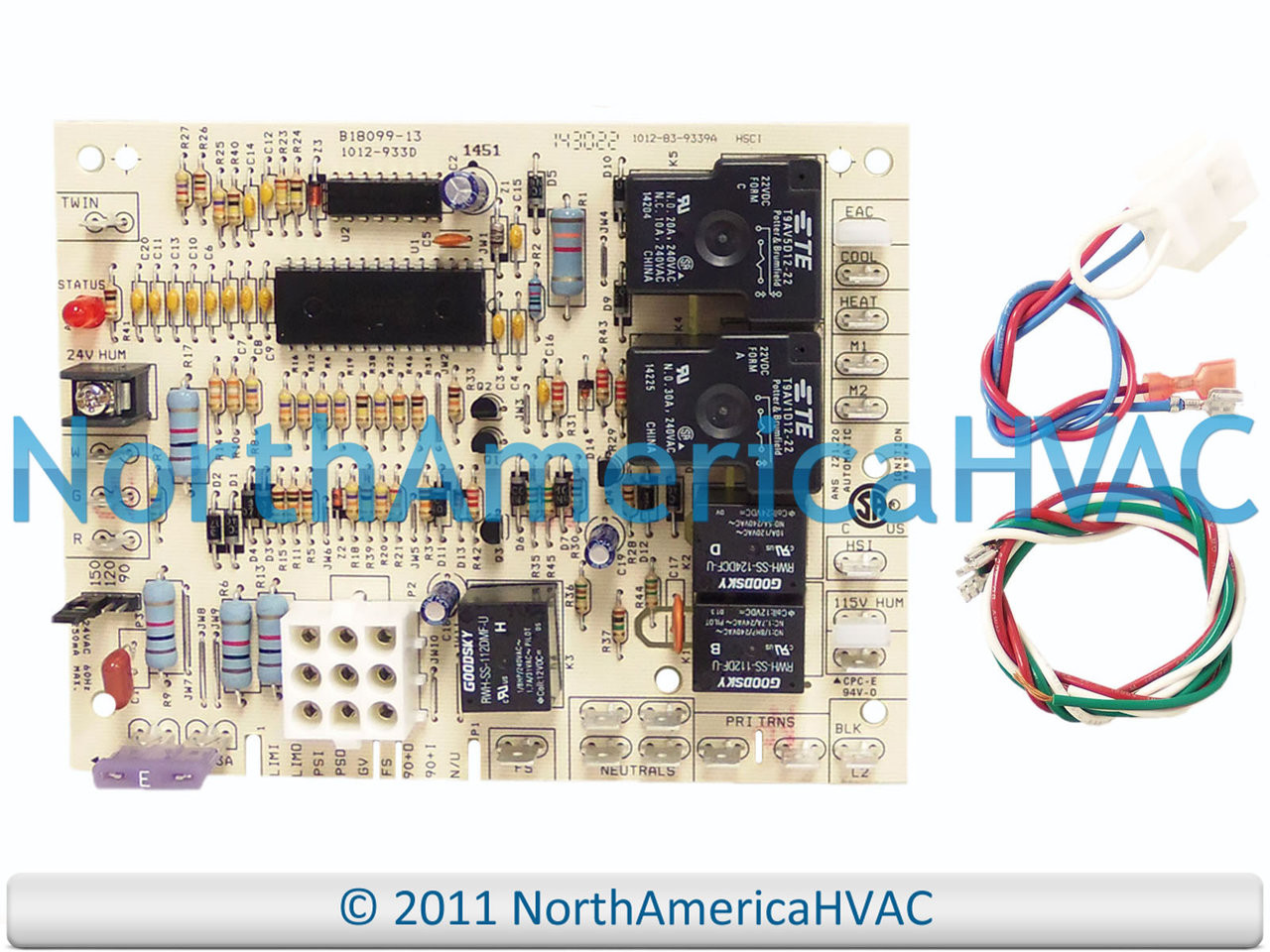 EM Goodman B18099-13 1012-933D Furnace Control Circuit Board 