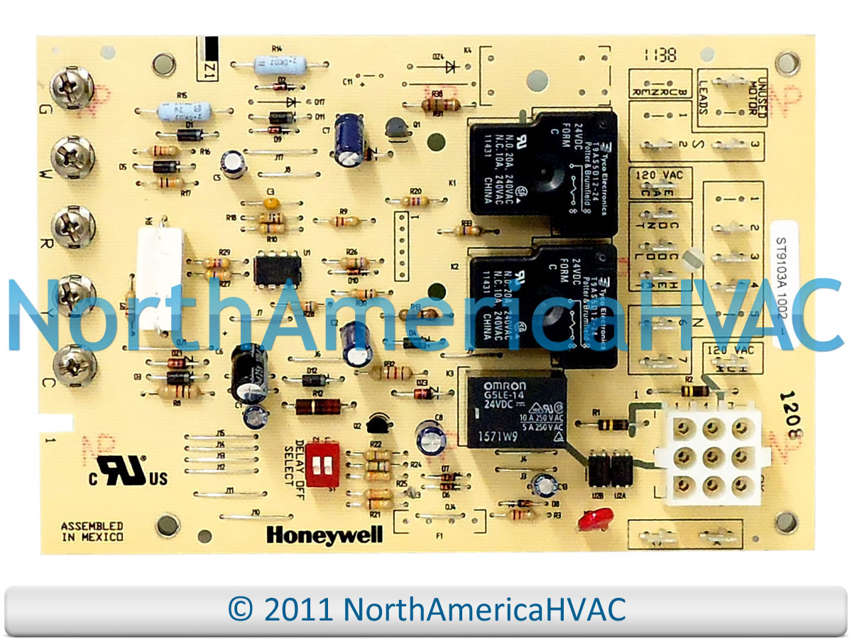Honeywell Furnace Fan Control Circuit Board Replaces ST9103A1028 - North  America HVAC