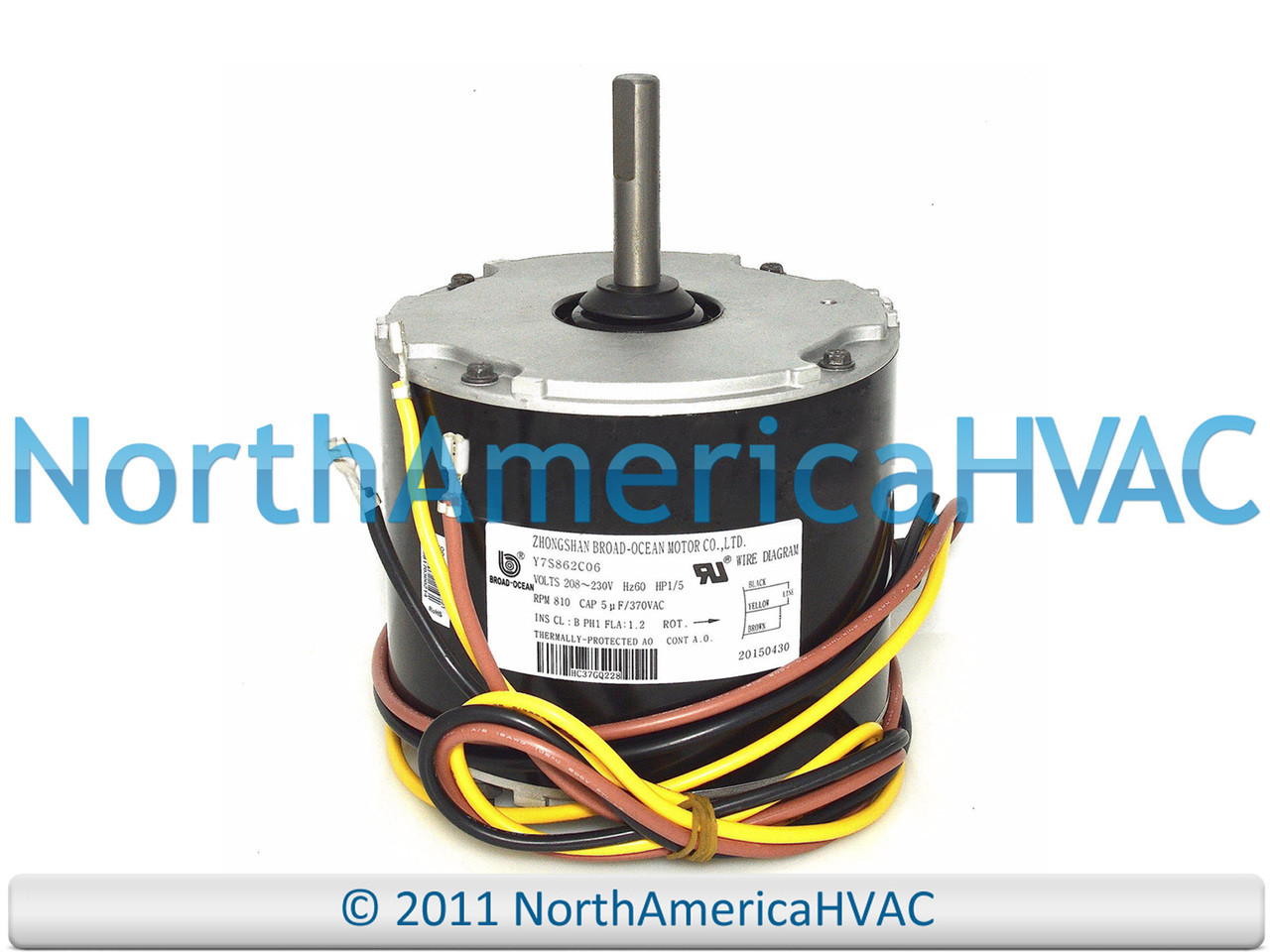 OEM Carrier Bryant Payne Condenser Fan Motor 1/5 HP Replaces HC37GQ228  HC37GQ228A
