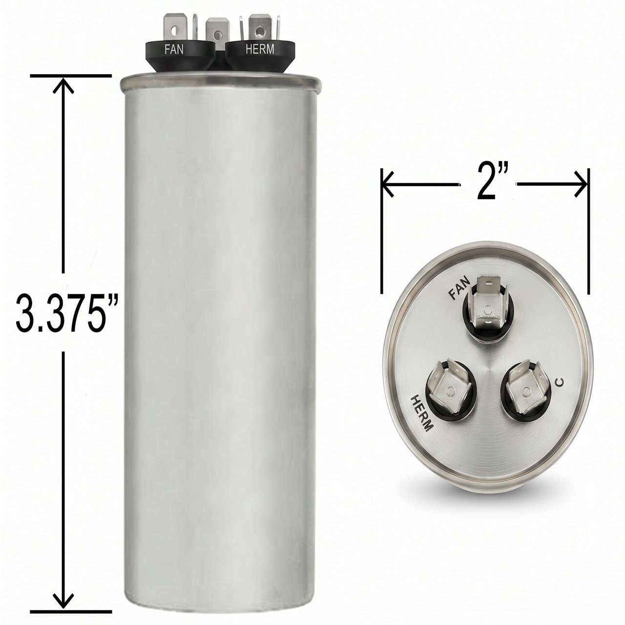 HC98JA036 HC98JA036D - ClimaTek 35/5 uf MFD 370 Volt Capacitor