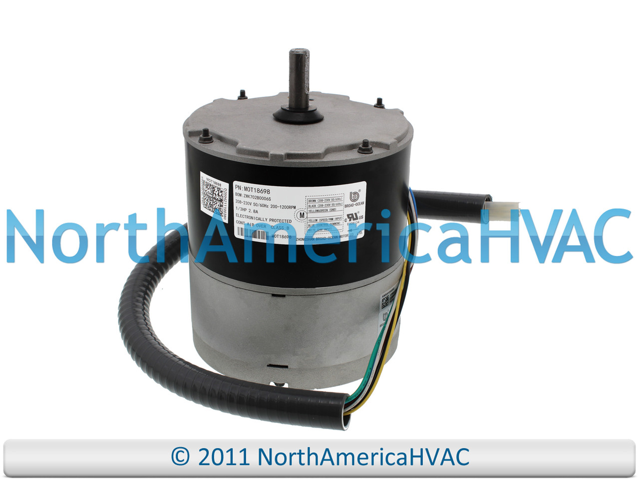 Mod01638 OEM Trane American Standard ECM FAN MOTOR 1/3 HP 240v Replaces MOT18698 ...